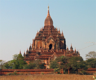 In Myanmar (Burma), the ancient city of Bagan has hundreds of temples